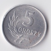 5 groszy z 1962, aluminium