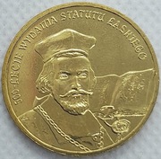 Moneta 2 zł 500-lecie wydania Statutu Łaskiego
