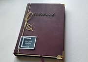 HAND MADE NOTEBOOK "AMETYST" oprawiony w skórę