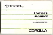 TOYOTA COROLLA - Owner's manual 1998