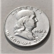 1/2 dolar 1961 half dollar Franklin Ag Stan!!