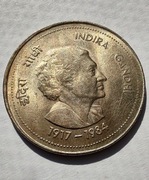 INDIE 50 Paise 1985 Indira Gandhi okołoMENNICZA 