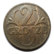 2 grosze 1937r, II RP , brąz