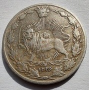 IRAN 50 Dinar 1908 (1326) miedzionikiel 
