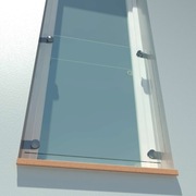 Okno francuskie balkon szklany 100x100 System ZET