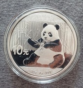 2017 Panda Chiny 10 Yuan srebrna uncja