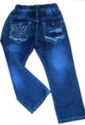 N.KSIĘŻYC Spodnie jeans ze statkiem 98/104(4)nowe