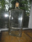 butelka typu kolba szklana  korek szkło hartowane