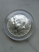 USA 1/2 pół dolara 1969 r J  Kennedy srebro 