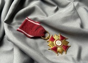 Złoty krzyż zasługi PRL 1974 ze wstęgą pamiątkowy