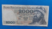 Banknot 2000 zł z 1977r, Seria D