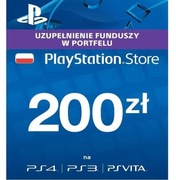 PlayStation Store PSN 200 PLN zł KLUCZ PS5 PS4 PS3