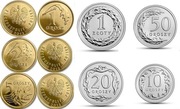 Royal Mint 2013 + 10,20,50 1zł 2019 stal powlekana