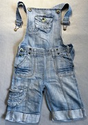Krótkie spodnie jeansowe ogrodniczki  6-8 lat (3)