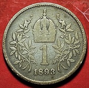 1 korona 1893 Franciszek Józef l  - Srebro 