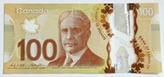 100 $ 2011 r. Kanada, banknot polimerowy 