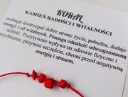 Bransoleta na sznurku Koral Kamień radości 