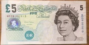 Banknot 5 Funt Funtów Anglia nr.serii MD28 00..