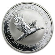 Kookaburra 1996 moneta srebrna Ag 9999 1 oz