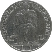 Watykan 1 lira 1942, KM#35