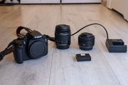 Canon EOS 1300D + Obiektyw 18-55 mm  f/3.5-5.6 + obiektyw 50mm f/1.8