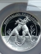 Australijski Kangur High Relief z 2010r 1oz Ag999