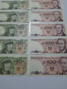 271N' 10 BANKNOTÓW PRL UNC OD 50 ZŁ DO 100 ZŁ 