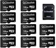 Cloudisk 10x microSD 128MB (nie GB) + adpter