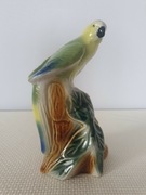 Papuga, duża figura z porcelany 