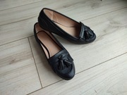 Czarne wsuwane półbuty loafersy Dorothy Perkins roz. 40