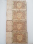 Banknoty 50zł z roku 1929 - komplet 4szt