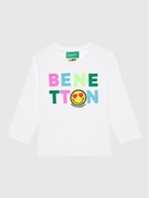 Bluzka Kremowa z Nadrukiem Bawełniana Benetton 104