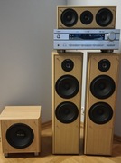 Amplituner Yamaha kolumny Eltax subwoofer kino 5.1