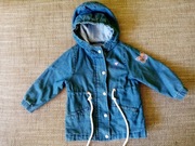 Jeansowa Kurtka Parka Reserved r. 74 wiosna