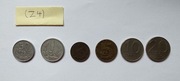 Zestaw 6 monet obiegowych PRL 1987r. Komplet(z4)
