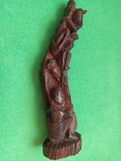 Figurka drewniana ok 36,5 cm ręcznie rzeźbiona 