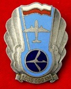 Odznaka honorowa PLL LOT pilotów za 1 000 000  km