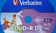 Verbatim DVD+R DL. 8.5 GB, printable, koperta. 