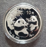 2006 Panda Chiny 10 Yuan srebrna uncja