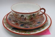 Filiżanka japońska cienka porcelana Gejsze TRIO 