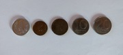 Zestaw 5 monet obiegowych PRL 1988 r. Komplet(z3)