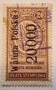 1924 opłata stemplowa, waluta polska 20000 