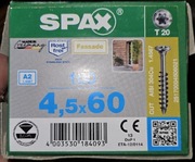 Wkręty spax 4.5x60 mm nierdzewki