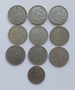 1 Rubel - zestaw monet - lot 10 szt. Okazja !!