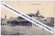 OSTRÓW (OSTROWO) Rynek, pomnik cesarza ratusz 1917