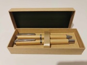 Zestaw prezentowy pióro kulkowe i długopis Apolys bambusowe