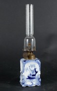 Oryginalna lampa naftowa miniatura Delft XIXw.