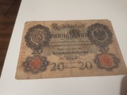 Banknot 20 Marek 1907 r. 