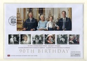 90. urodziny Królowej Elżbiety II - koperta 1. dnia obiegu