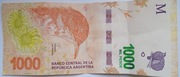 1000 pesos banknot Argentyna 